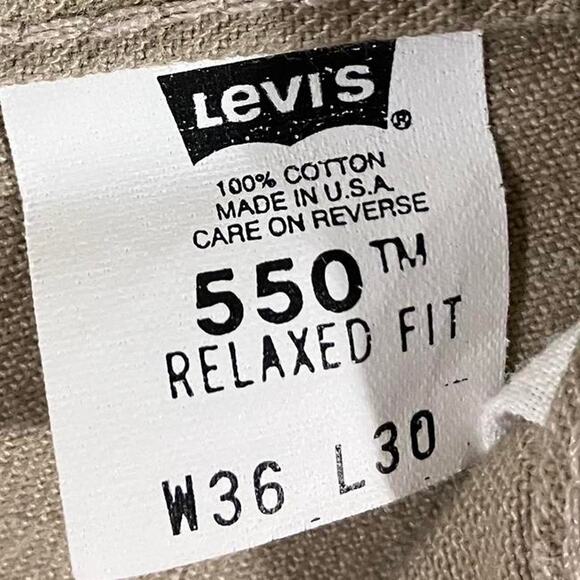 Vintage 90s Tan Levi’s 550 Denim‎ Pants Relaxed Fit - Picture 3 of 5